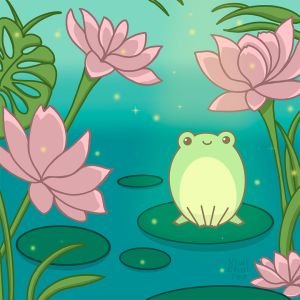 Frog in the pond